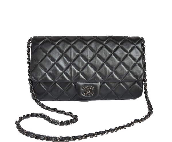Best Chanel A58036 Lambskin Leather Flap Bag Black On Sale